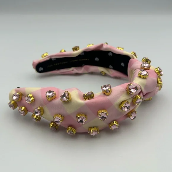 Lele Sadoughi X Stoney Clover Lane Watermelon Heart Crystal Knotted Headband - Picture 4 of 16